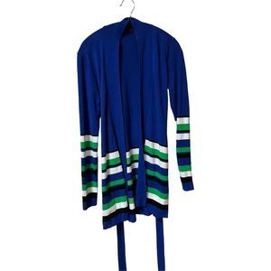 RED brand sweater cobalt blue with belt